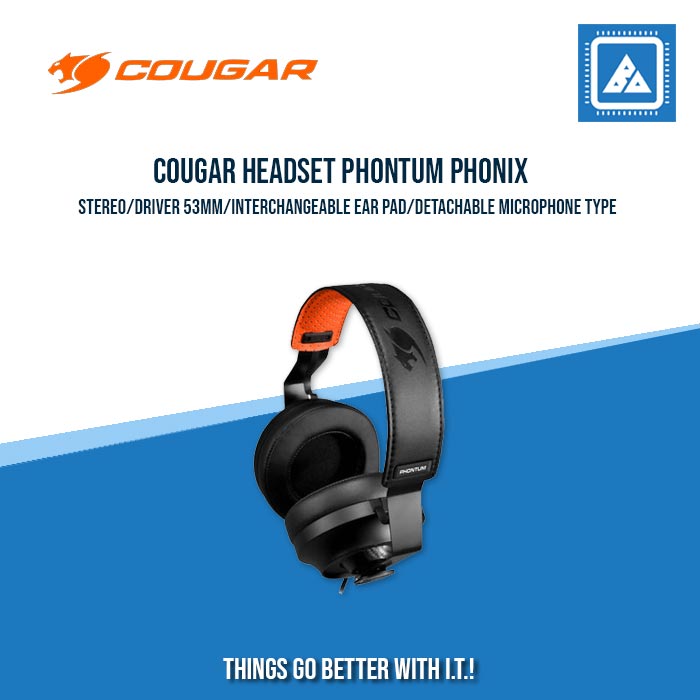 COUGAR HEADSET PHONTUM PHONIX STEREO / DRIVER 53MM / INTERCHANGEABLE EAR PAD / DETACHABLE MICROPHONE TYPE COUGAR HEADSET PHONTUM PHONIX STEREO / DRIVER 53MM / INTERCHANGEABLE EAR PAD / DETACHABLE MICROPHONE TYPE